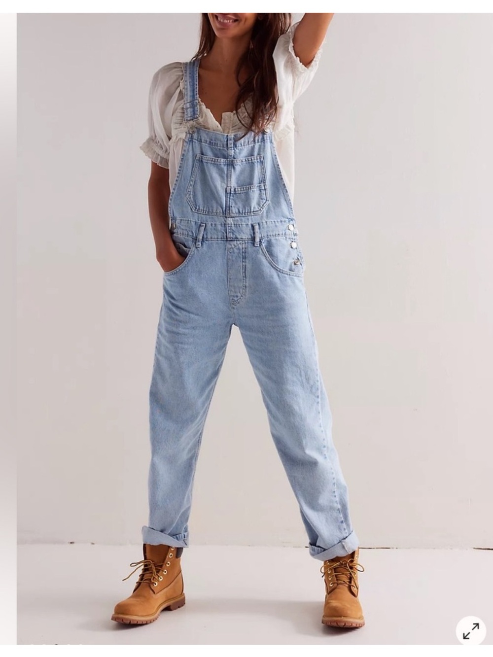 We The Free Lightwash Ziggy Denim Overalls